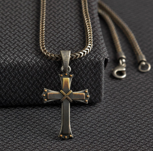 TWISTER MENS 22” CROSS NECKLACE