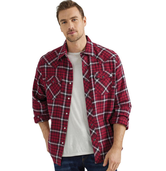 WRANGLER MENS RETRO FLANNEL LONG SLEEVE SHIRT