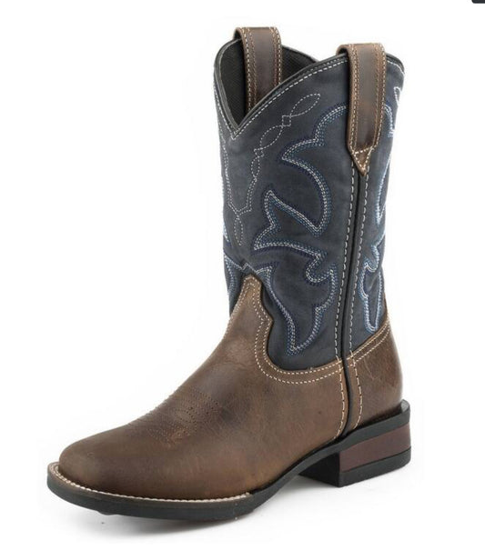 ROPER LITTLE KIDS WIDE SQUARE TOE BASIC LEATHER BOOT