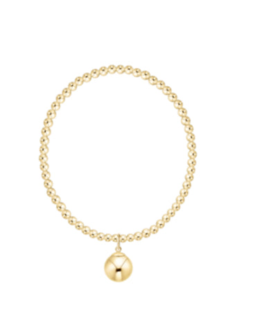 E NEWTON CLASSIC GOLD 3MM BRACELET-CLASSIC GOLD 10MM CHARM