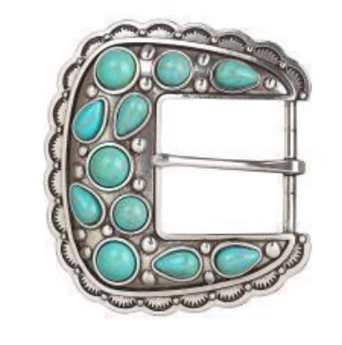 BLAZIN ROXX TURQUOISE STUDDED BELT BUCKLE