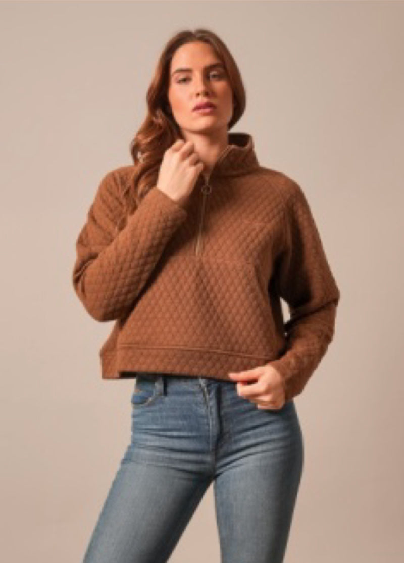 KIMES RANCH RITA 1/2 ZIP QUILTED PULLOVER