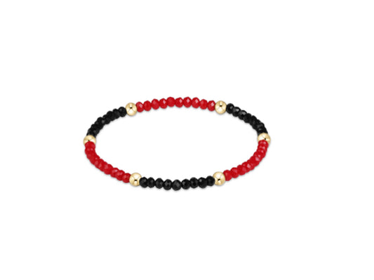 E NEWTON GAMEDAY FLIRTY PRESENCE BRACELET-RED & BLACK