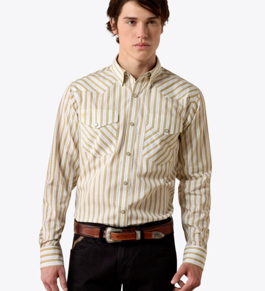 ARIAT MENS WRINKLE FREE RIVAL FITTED SNAP SHIRT