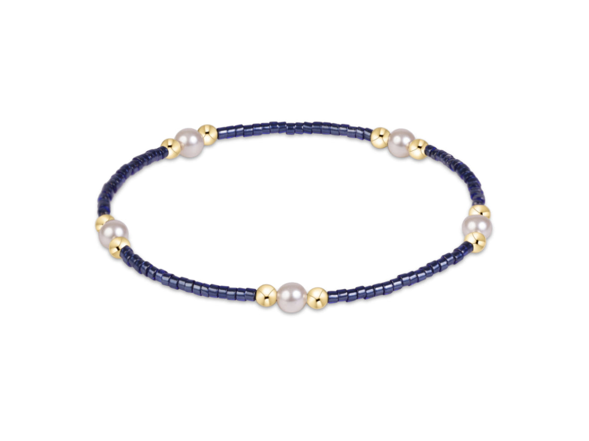 E NEWTON HOPE PURPOSE PEARL BRACELET-NAVY