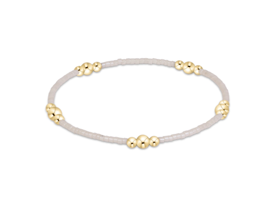 E NEWTON HOPE PURPOSE GOLD BRACELET-MILKSHAKE