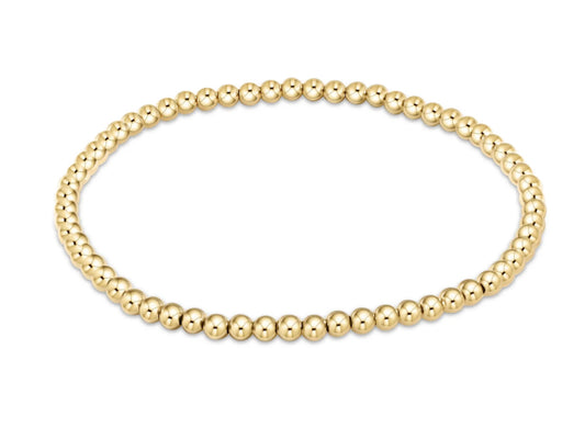 E NEWTON CLASSIC GOLD 3MM BEAD BRACELET