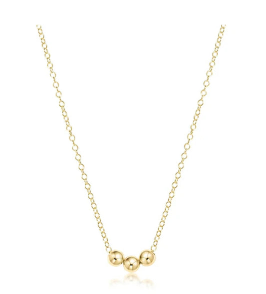 E NEWTON 16” NECKLACE GOLD. JOY 6 MM