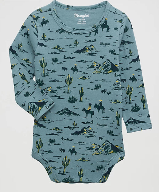 WRANGLER BABY BOYS WESTERN PRINT BODYSUIT