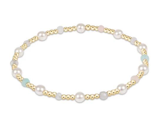 E NEWTON PEARL SINCERITY PATTERN 4MM BEAD BRACELET HOT MESS