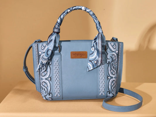 WRANGLER BANDANA PAISLEY PRINT TOTE/CROSSBODY