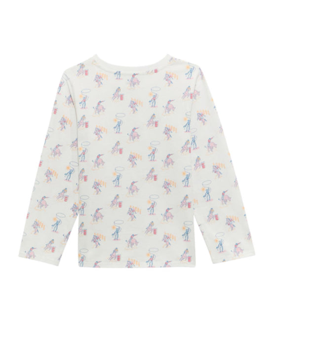 WRANGLER GIRLS LONG SLEEVE WESTERN COWGIRL TOP