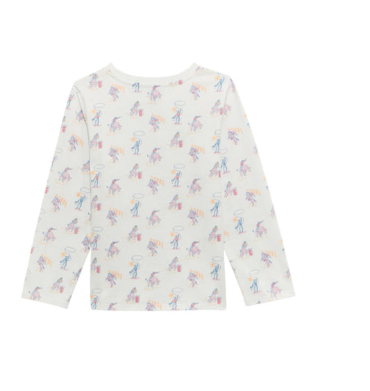 WRANGLER GIRLS LONG SLEEVE WESTERN COWGIRL TOP