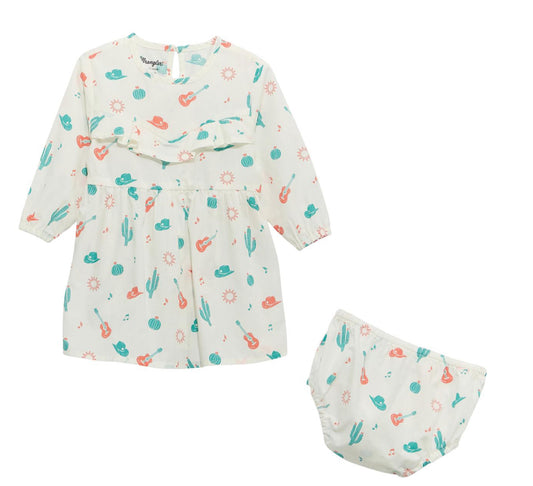 WRANGLER BABY GIRLS TWO PIECE DRESS SET
