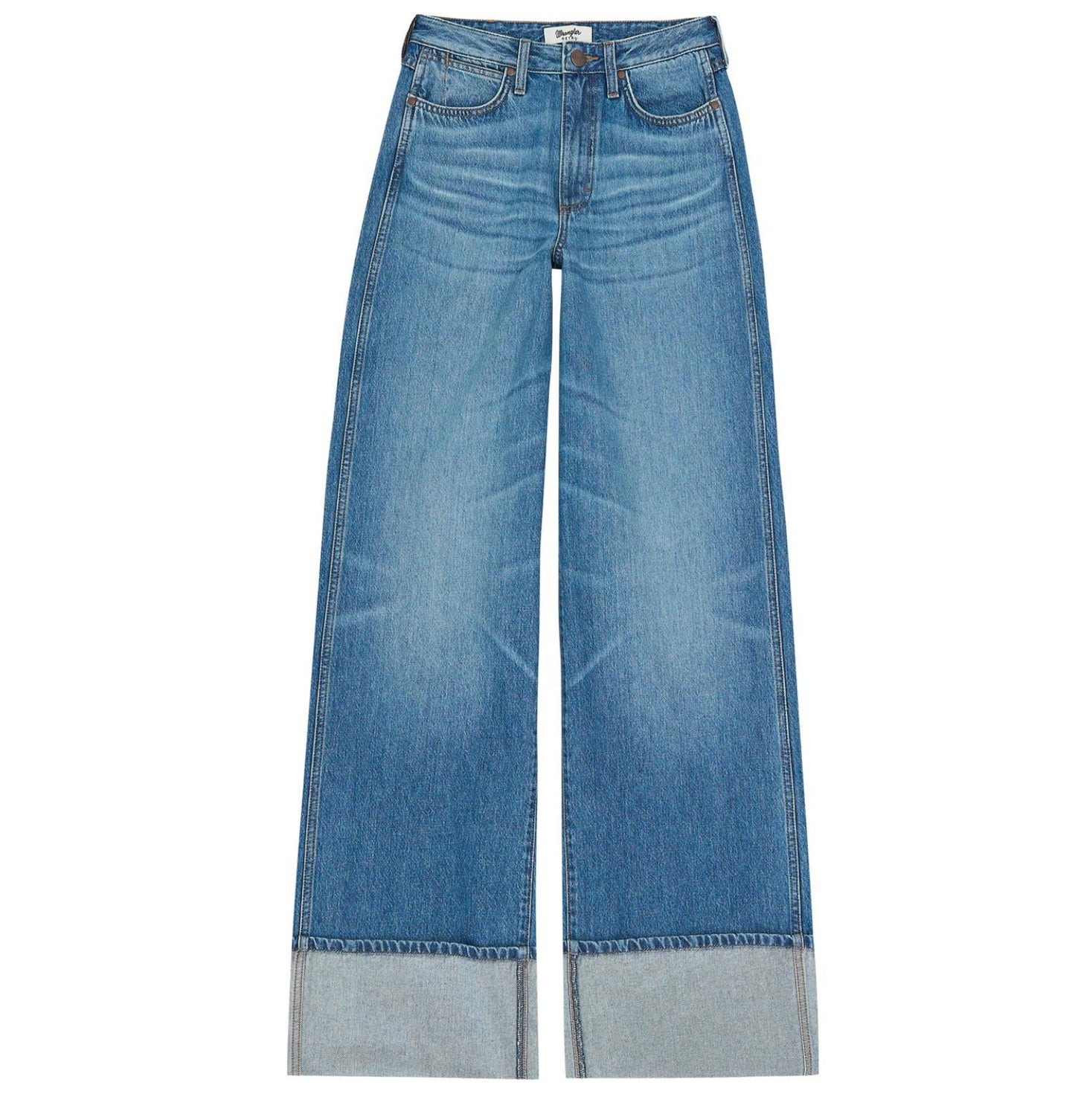 WRANGLER WOMENS RETRO BAILEY WIDE LEG HIGH RISE JEAN