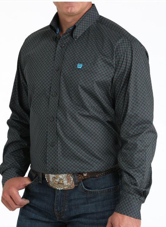 CINCH MENS LONG SLEEVE PRINT BUTTON UP SHIRT