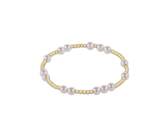 E NEWTON HOPE UNWRITTEN 5MM BEAD BRACELET PEARL