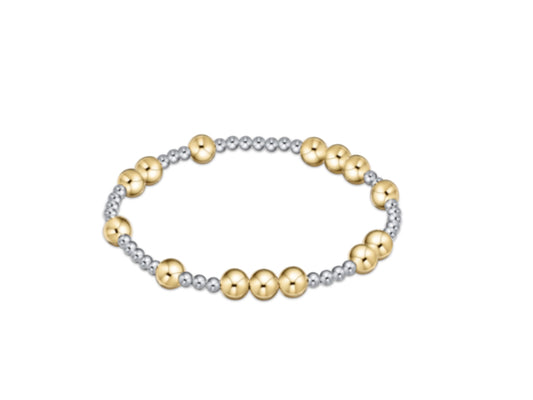 E NEWTON HOPE UNWRITTEN 6MM BEAD BRACELET-MIXED METAL
