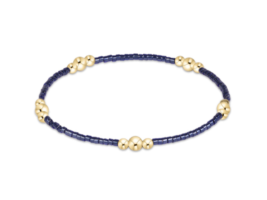 E NEWTON HOPE PURPOSE GOLD BRACELET-NAVY