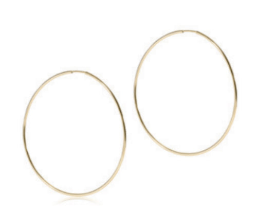 E NEWTON ENDLESS GOLD 2” HOOP EARRINGS