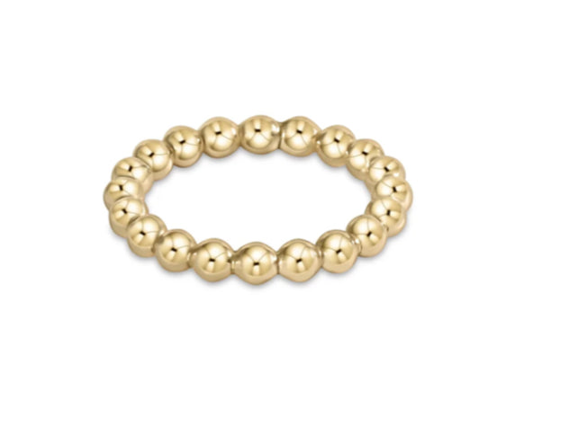 E NEWTON  CLASSIC GOLD 3 MM BEAD RING