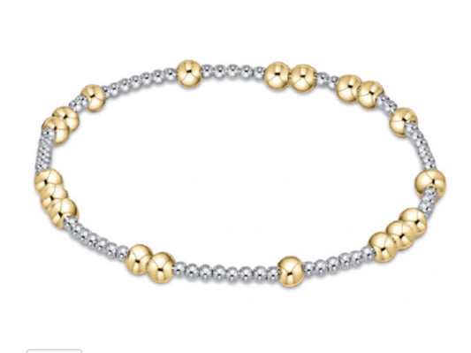 E NEWTON HOPE UNWRITTEN 4MM BEAD BRACELET -MIXED METAL