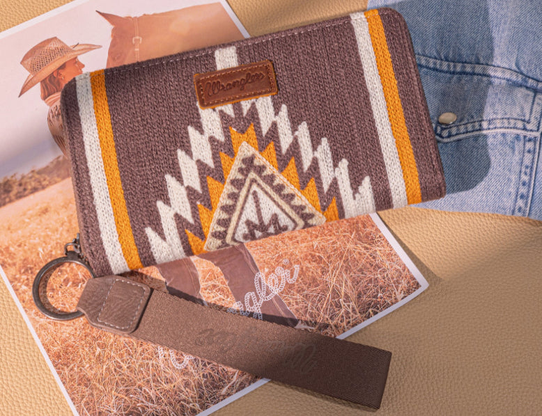 WRANGLER SOUTHWESTERN KNITTED WALLET/WRISTLET