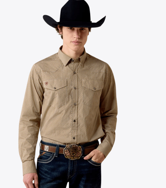 ARIAT MENS WRINKLE FREE RIP CLASSIC FIT SNAP SHIRT