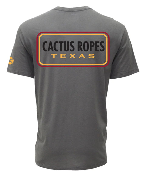 HOOEY MENS CACTUS ROPES T-SHIRT DARK GREY