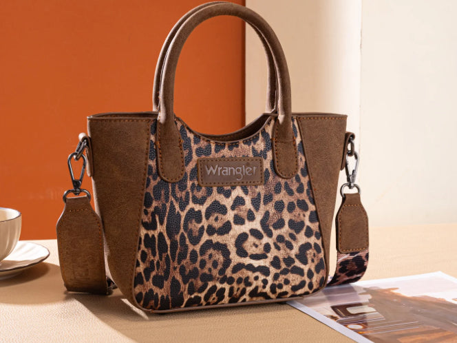 WRANGLER LEOPARD PRINT SMALL TOTE-CROSSBODY