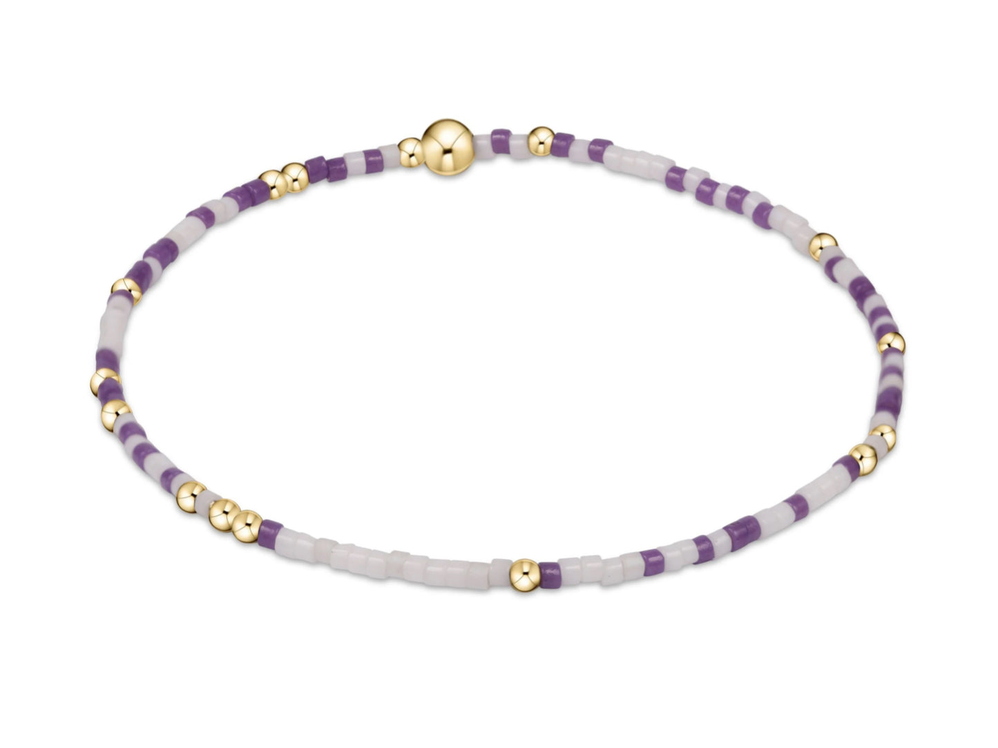 E NEWTON GAMEDAY HOPE UNWRITTEN BRACELET-PURPLE & WHITE