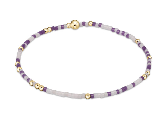 E NEWTON GAMEDAY HOPE UNWRITTEN BRACELET-PURPLE & WHITE