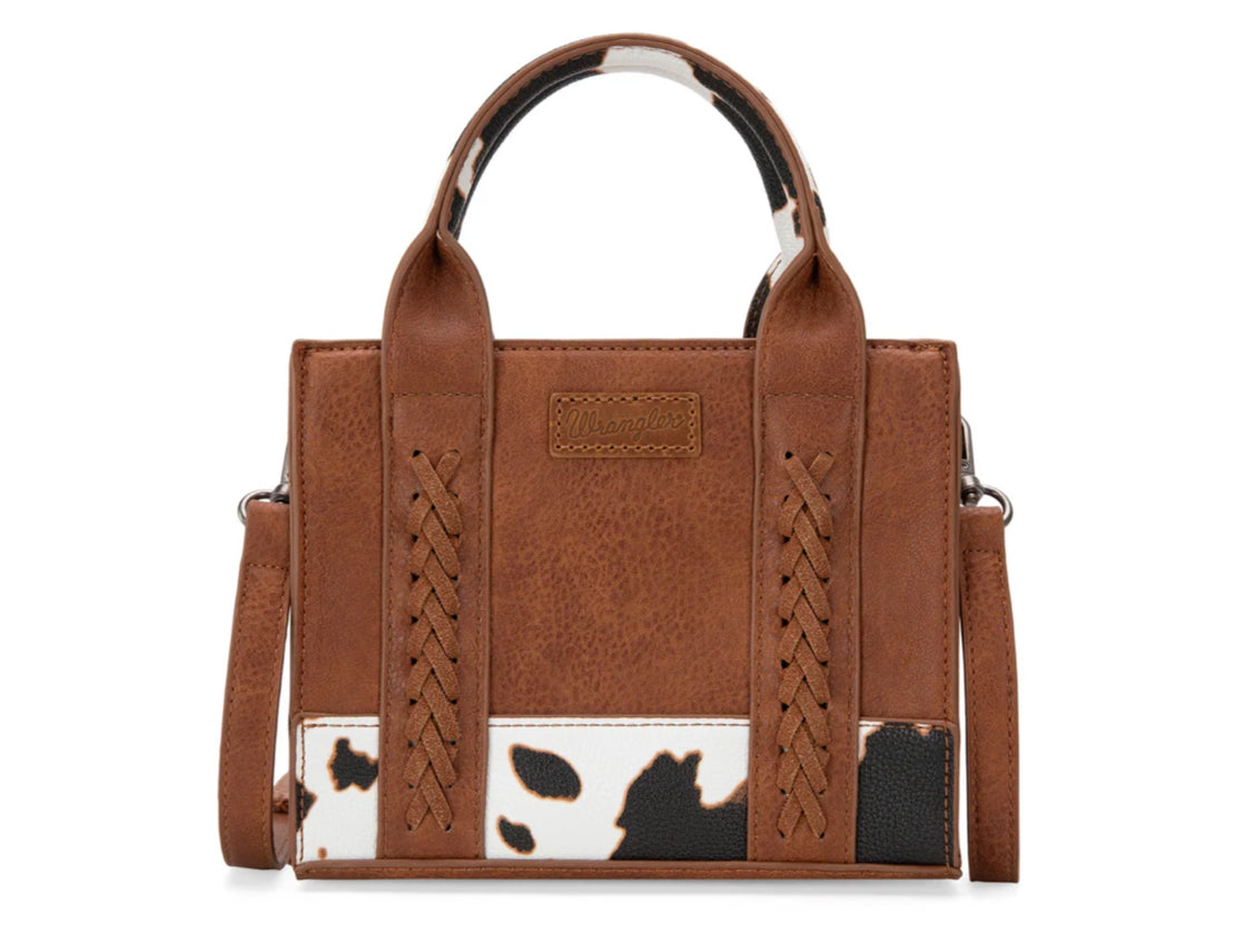 WRANGLER COW PRINT CONCEALED CARRY TOTE/CROSSBODY