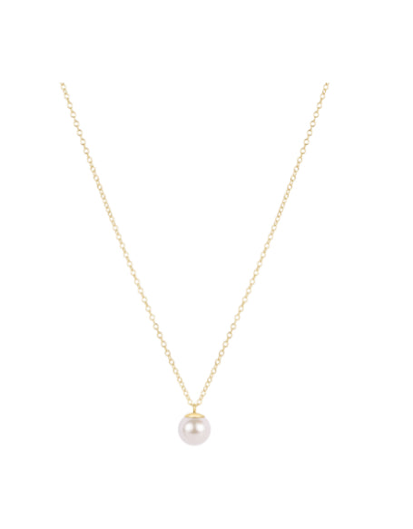 E NEWTON 16” NECKLACE GOLD-CLASSIC PEARL 8MM CHARM