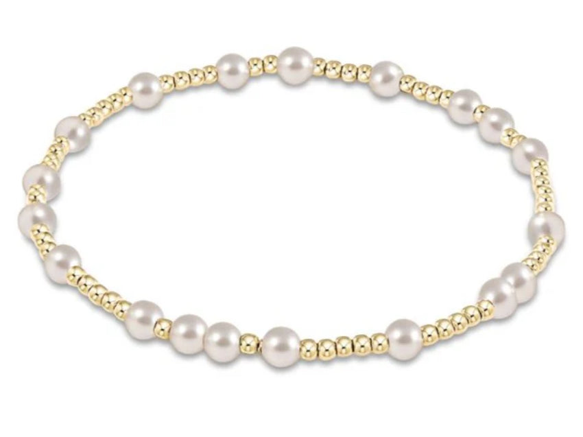E NEWTON EXTENDS HOPE UNWRITTEN 4MM BEAD BRACELET PEARL