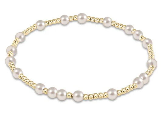 E NEWTON EXTENDS HOPE UNWRITTEN 4MM BEAD BRACELET PEARL