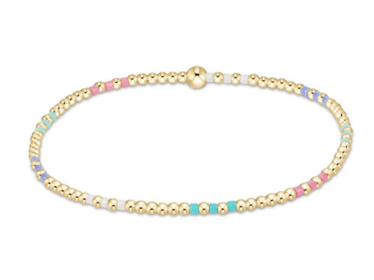 E NEWTON HOPE JOY PATTERN 2MM BEAD BRACELET HOT MESS SS25