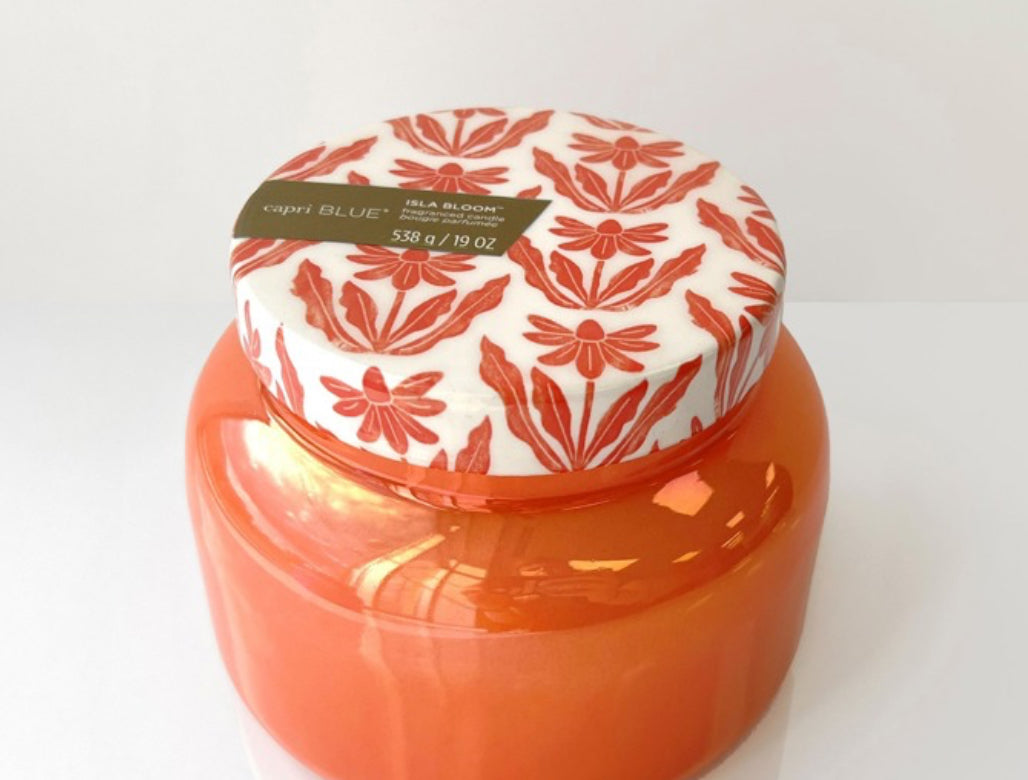 CAPRI BLUE ISLA BLOOM RIVIERA SUNSET SIGNATURE CANDLE 19 OZ JAR