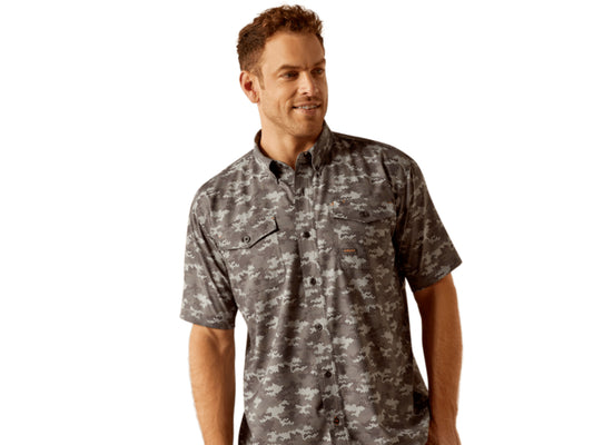 ARIAT MENS REBAR MADE TOUGH VENTTEK DURASTRETCH SHORT SLEEVE WORK SHIRT