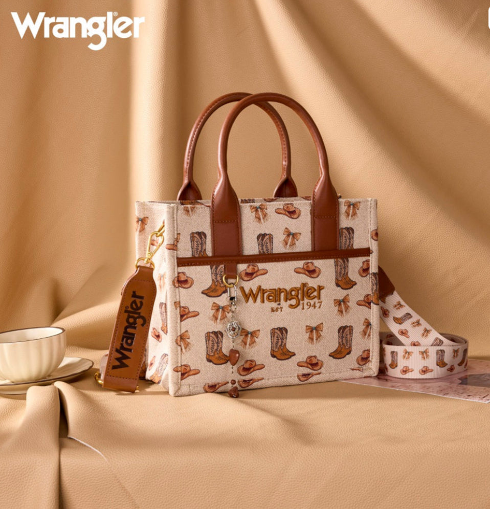 WRANGLER WESTERN PRINT COWGIRL TOTEBAG/CROSSBODY
