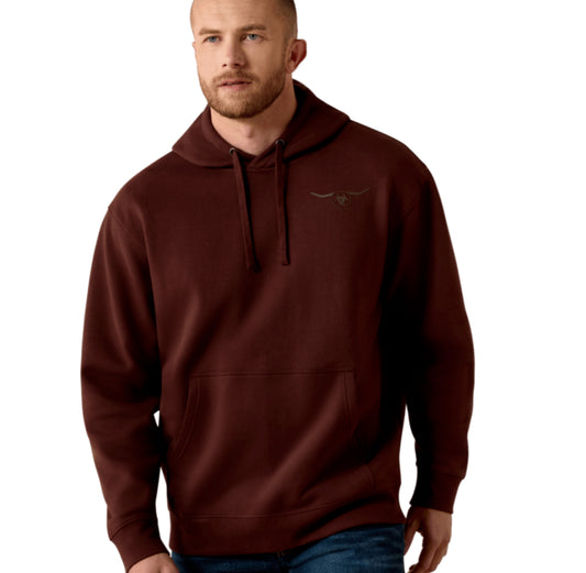 ARIAT MENS SHIELD STEERHEAD HOODIE