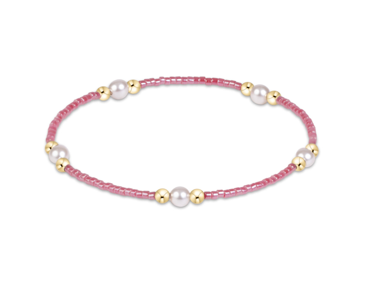 E NEWTON HOPE PURPOSE PEARL BRACELET-PINK CHAMPAGNE