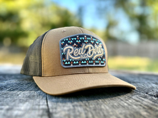 RED DIRT HAT CO GAMBLER-COYOTE BROWN/BLACK 6 PANEL HAT