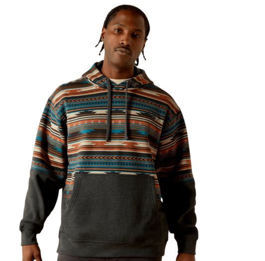 ARIAT MENS SERAPE COLOR BLOCK HOODIE