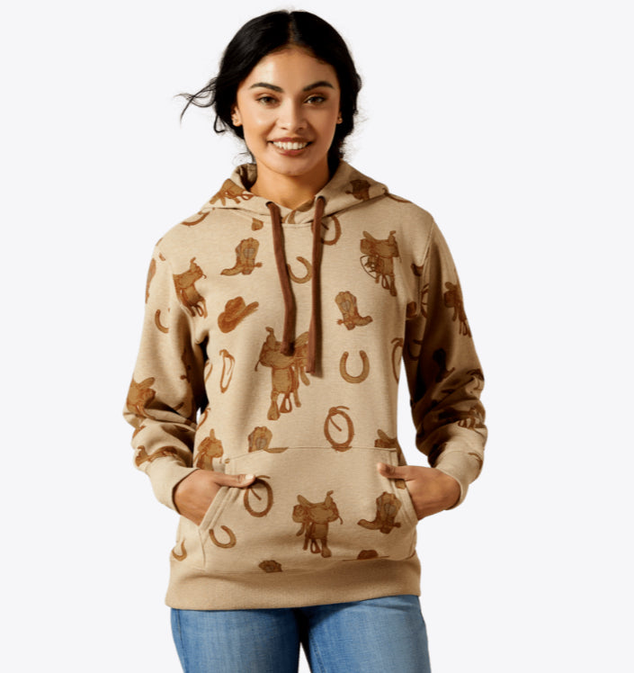 ARIAT WOMENS LOGO 2.0 PRINTED HOODIE