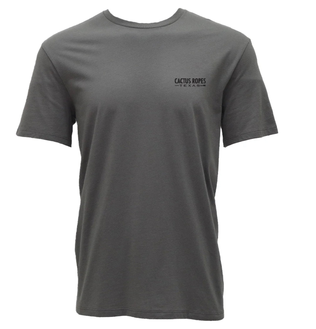 HOOEY MENS CACTUS ROPES T-SHIRT DARK GREY