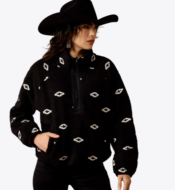ARIAT WOMENS GEORGIA 1/2 ZIP SWEATSHIRT