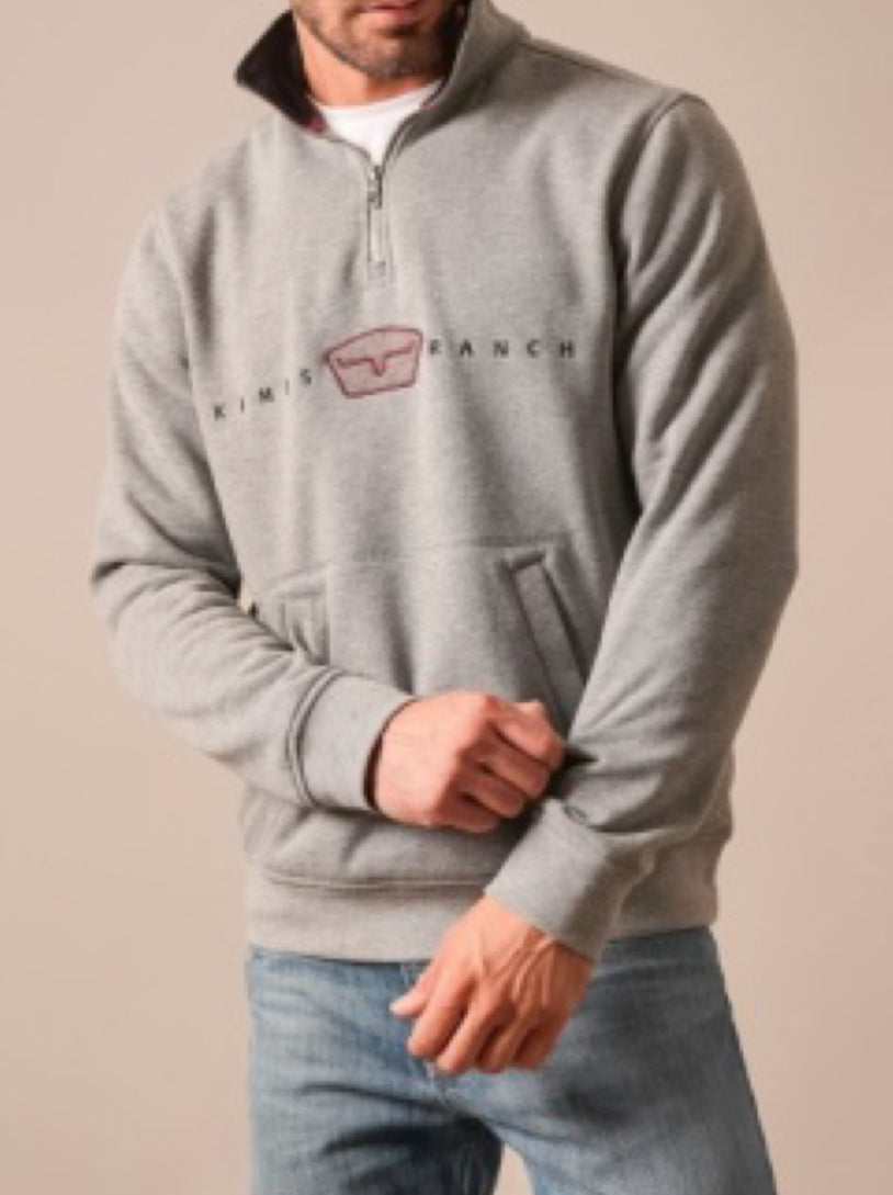 KIMES RANCH MENS ZACH TOP PART THREE 1/4 ZIP PULLOVER SHIRT