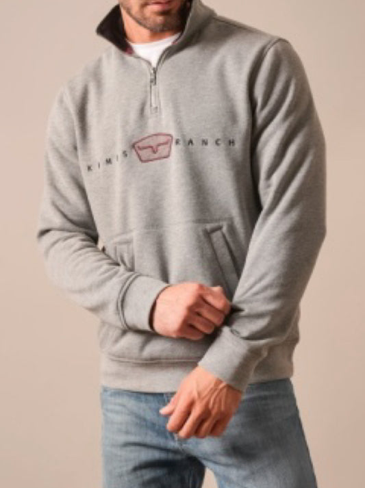 KIMES RANCH MENS ZACH TOP PART THREE 1/4 ZIP PULLOVER SHIRT