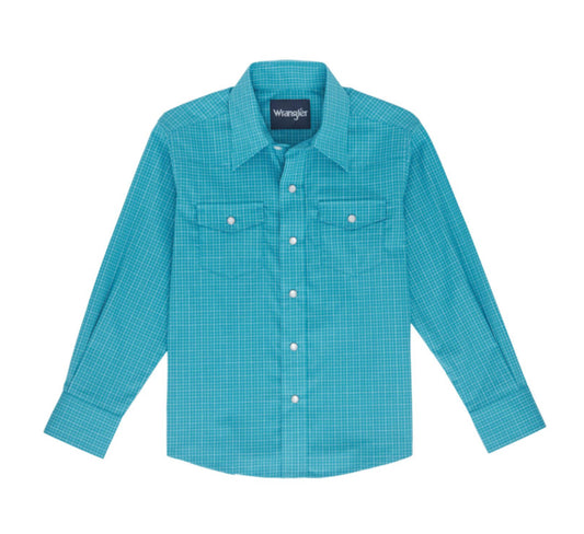 WRANGLER BOYS WRINKLE RESISTENT LONG SLEEVE SHIRT